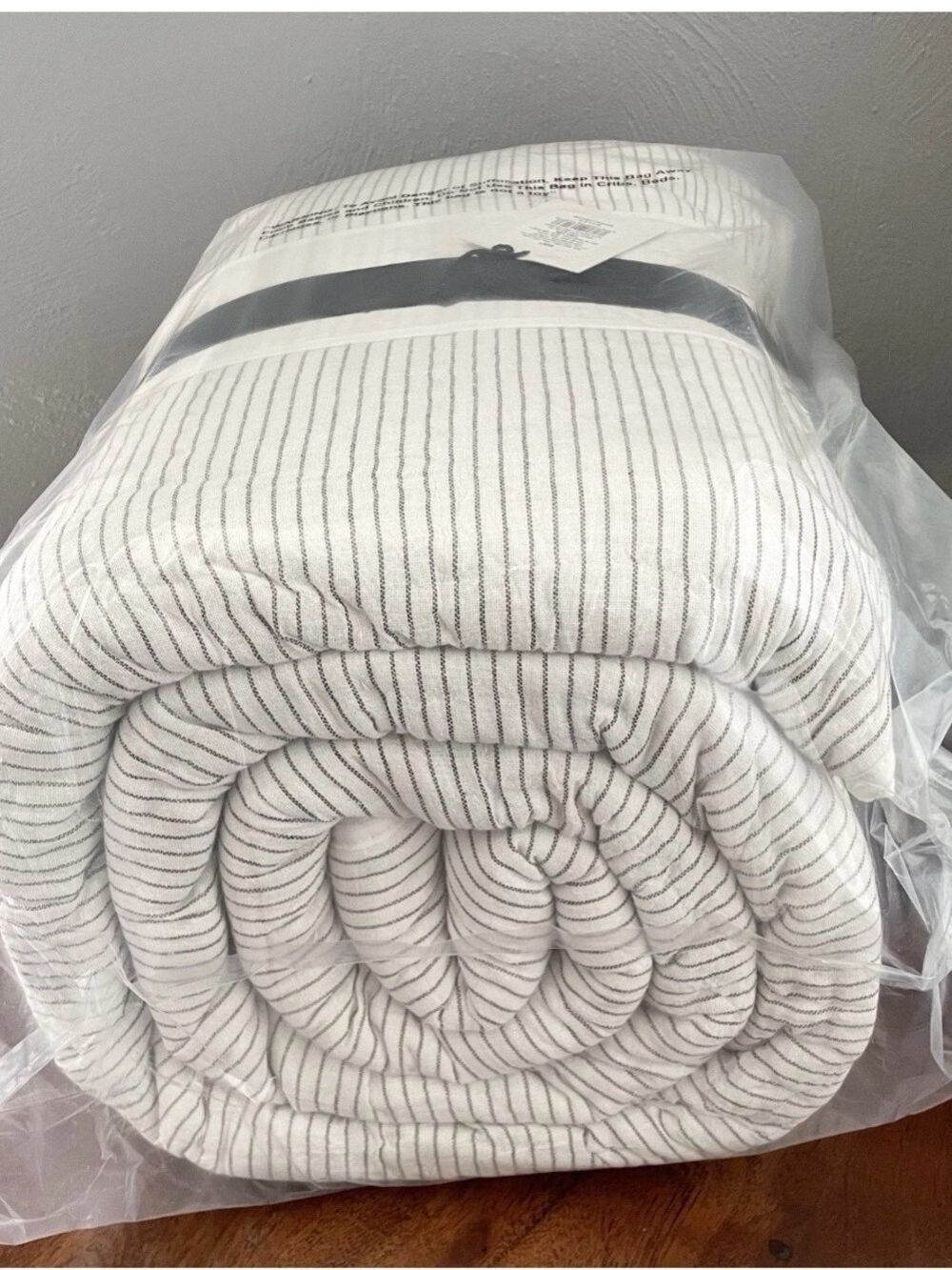 Hearth & Hand With Magnolia Stripe Quilt FULL QUEEN Railroad Gray 88 x 92 Cotton - Picture 7 of 9
